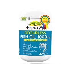 Nature's Way Odourless Fish Oil 1000mg - Dầu cá thiên nhiên không mùi 200 Viên
