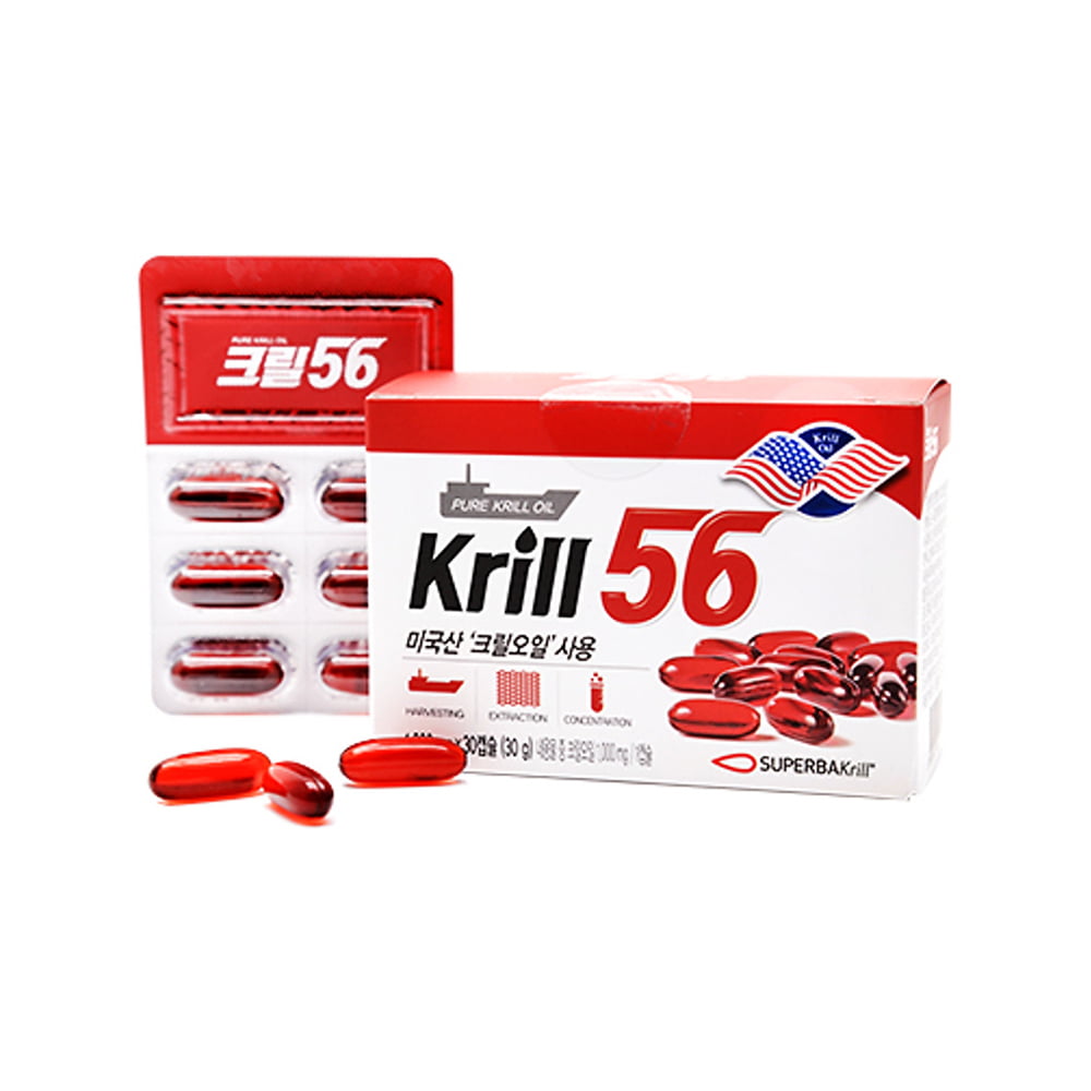 Dầu nhuyễn thể Krill56 giàu Omega 3 và astaxanthin (30 viên)